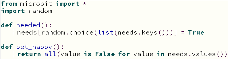 code snippet, highlighting imports & functions